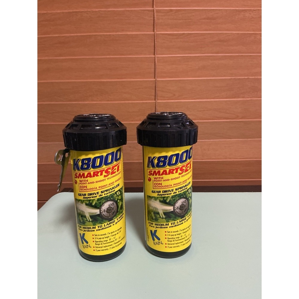 K Rain K8000  3 3/4" Pop-Up Gear Driven Sprinkler for medium to large yards X2